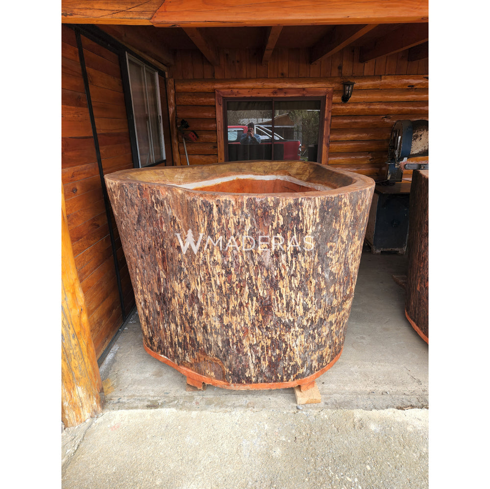 Fabricación de tinajas de tronco de coihue