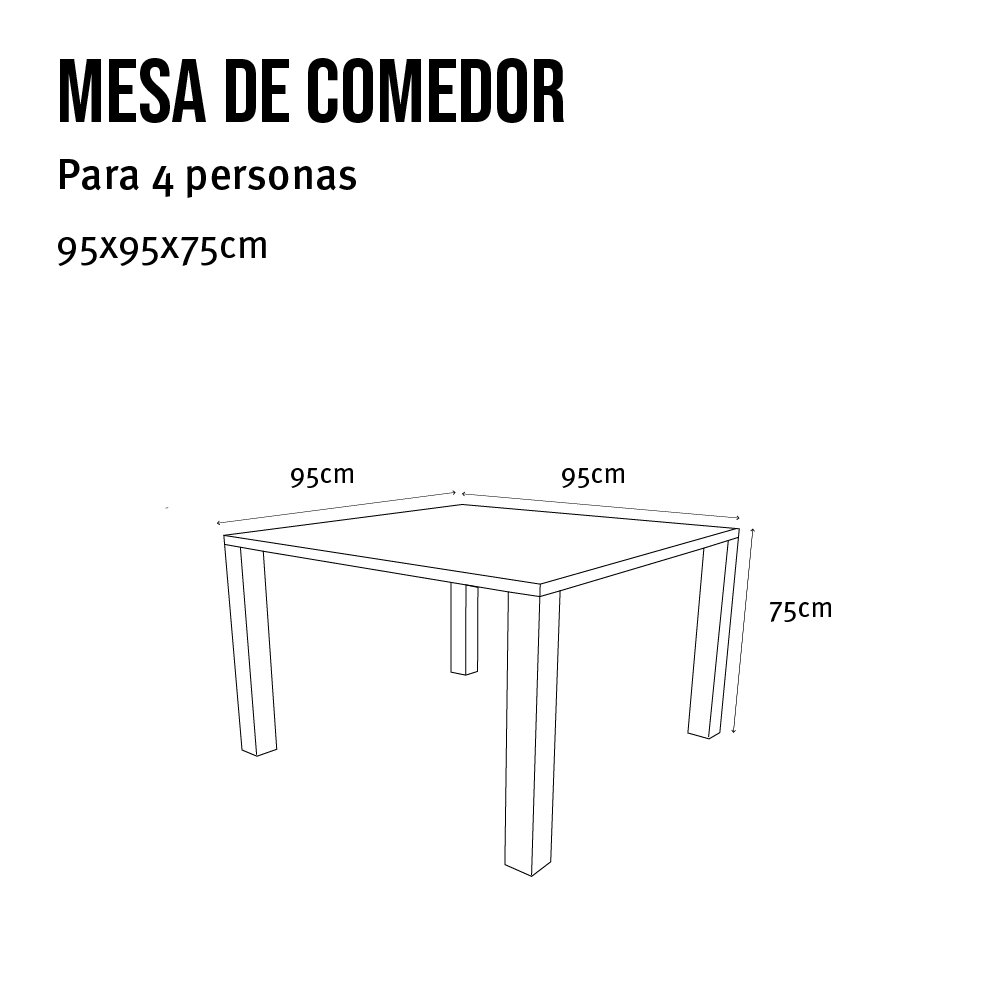 Mesa de comedor 4 personas