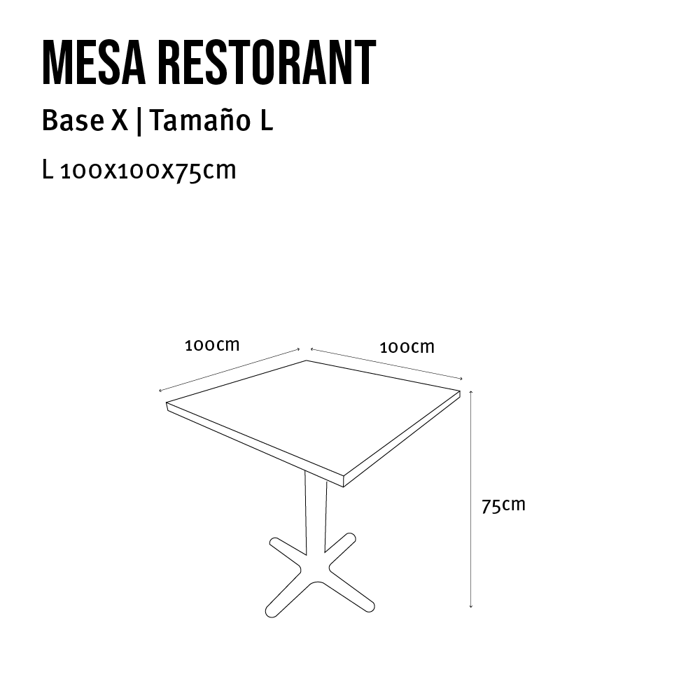 Mesa para restaurant Pino Clear