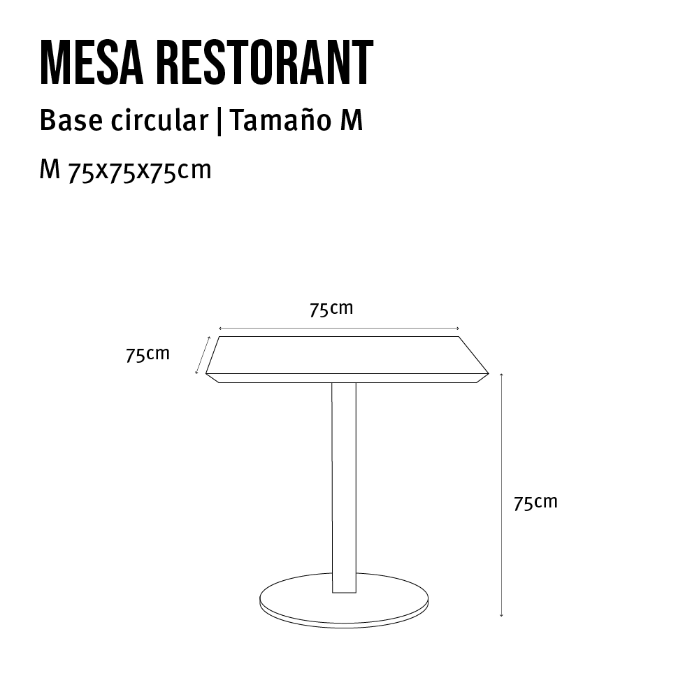 Mesa para restaurant Maderas Nobles