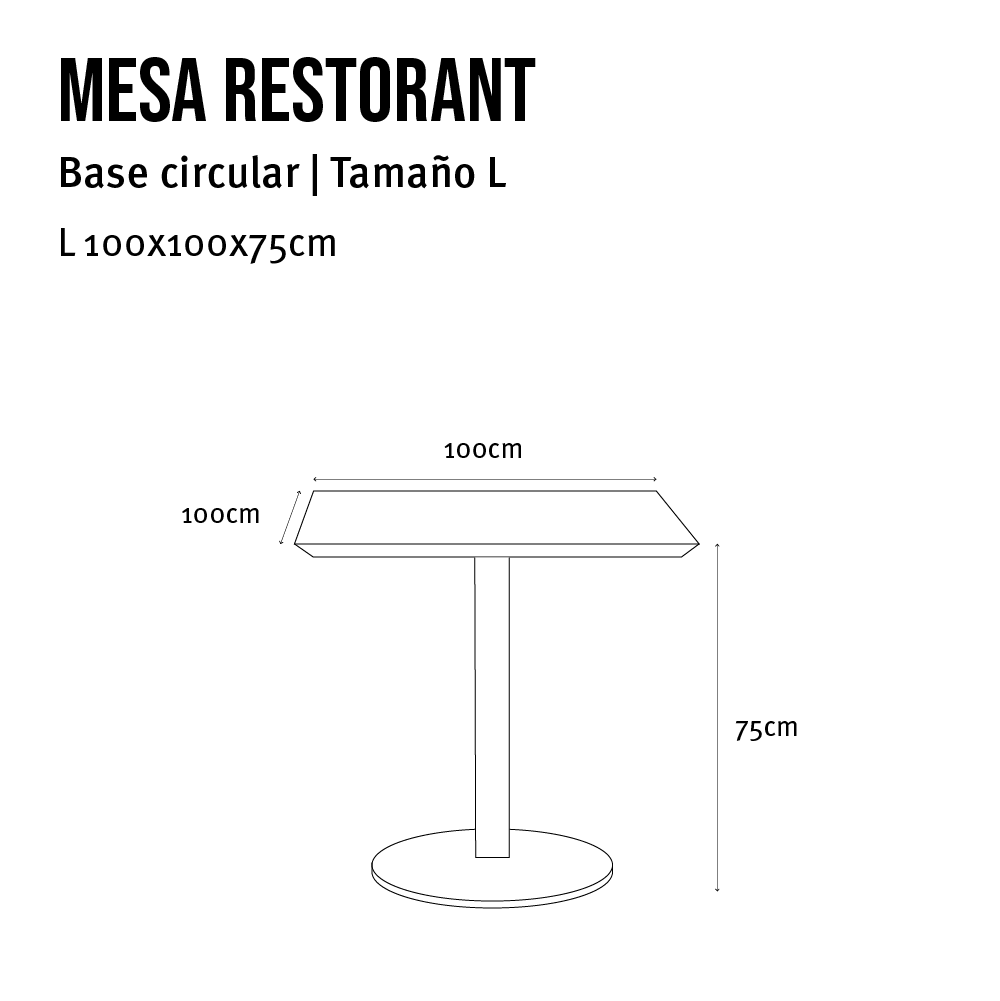 Mesa para restaurant Pino Clear