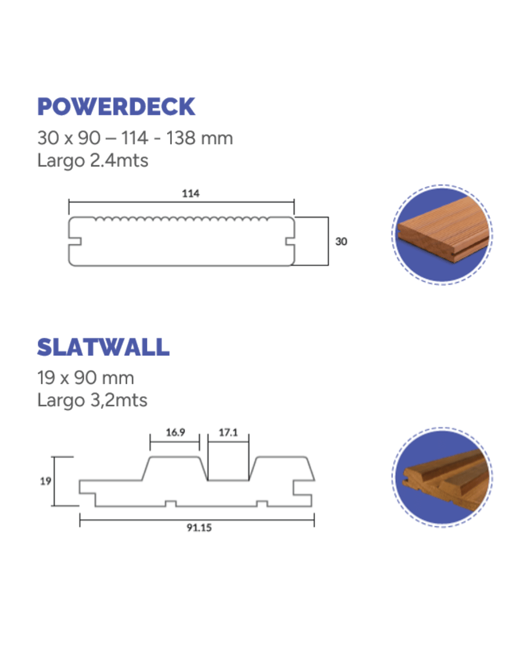 Piso deck Termotratado PowerDeck